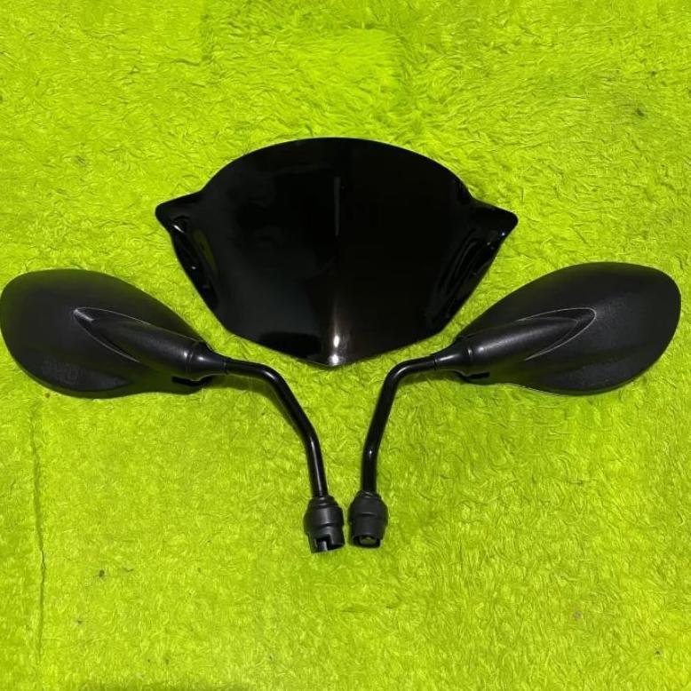 Termurah Paket Visor Beat Karbu Plus Kaca Spion X1 Pnp Beat Karbu