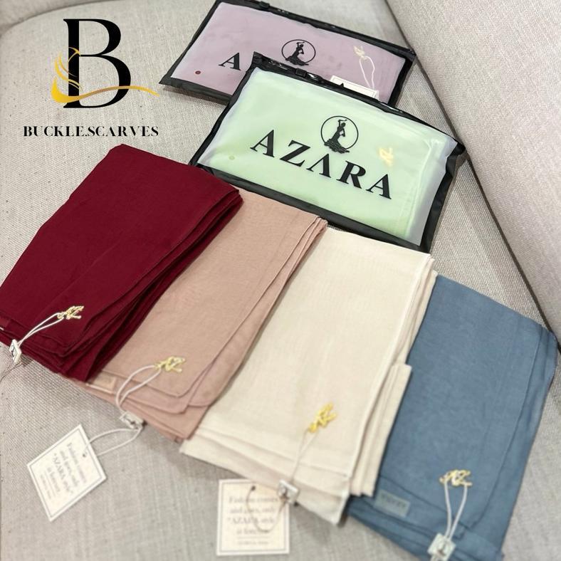 HIJAB SEGI EMPAT PARIS BUCKLE AZARA ORIGINAL || HIJAB PARIS BUCKLE AZARA POUCH