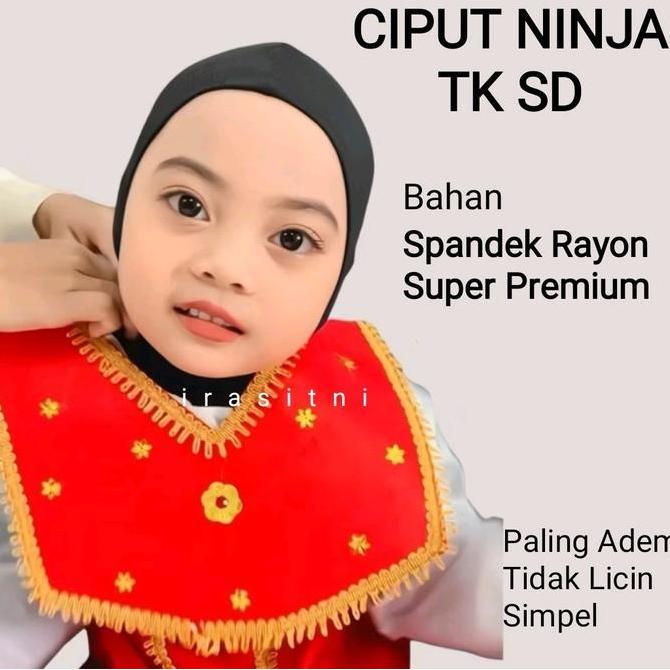 Thebest- Inner Hijab Anak Ninja Antem Rayon Super Adem Ciput Pinguin Anak TK SD Instan Dalaman