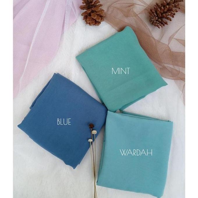 Thebest- Hijab Segi Empat Bella Square Wardah Biru Tosca Mint Jilbab