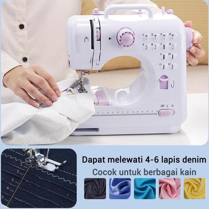 Okyo Mesin jahit rumah tangga 705A mesin jahit mini obras portabel mesin jahit listrik mikro kecil