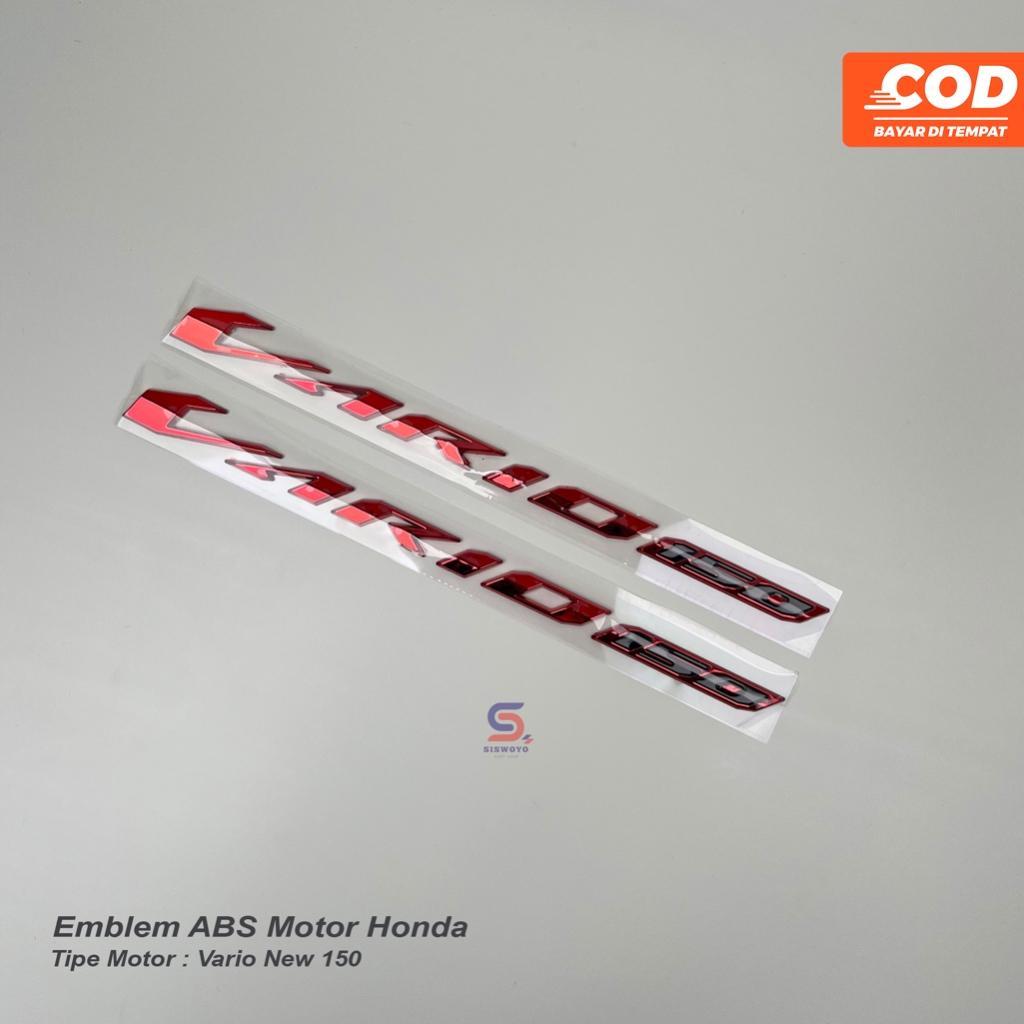 EMBLEM TIMBUL EMBLEM 3D MOTOR HONDA VARIO 150 NEW ABS KAKU MERAH KANAN KIRI