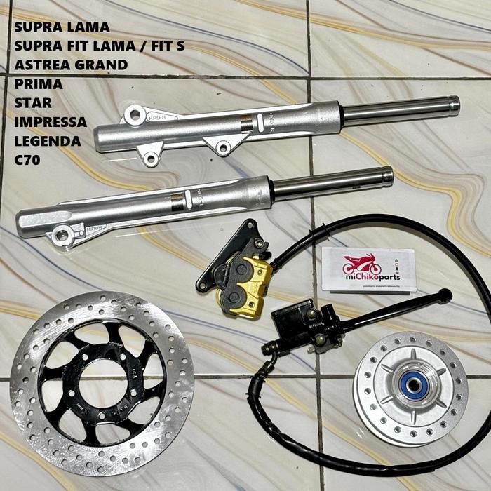 [Paket Full Set 6 Item Pengereman] Supra Lama 100 Fit Lama Old X Astrea Grand Prima Star Impressa Le
