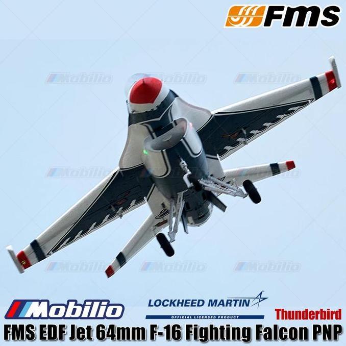 Fms Edf Jet 64Mm F-16 Fighting Falcon Pnp Thunderbird Blue Thunder Rc Aero Modelling Aircraft Origin