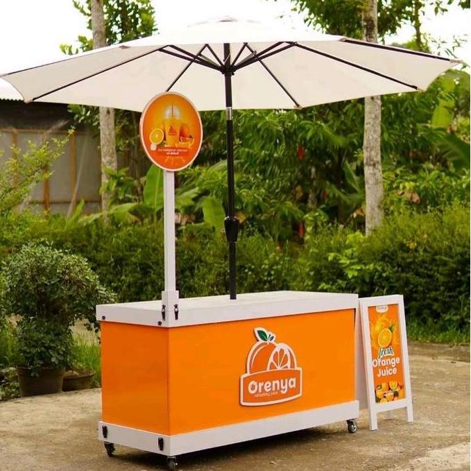 Terlaris Booth Lipat / Gerobak Es Jeruk Viral / Gerobak Knockdown