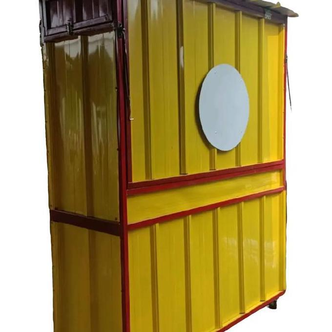 Terlaris Booth Kontainer Warung Kuning Keren Dengan Desain Modern Dan Fungsional Untuk Warung Anda