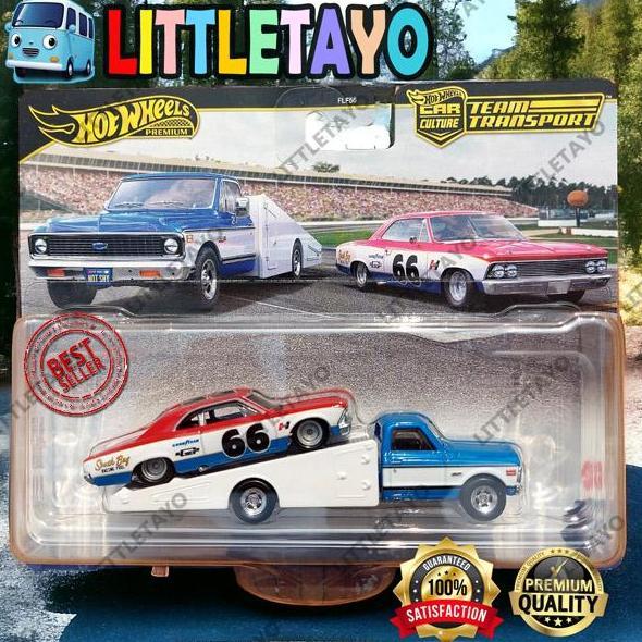 Hot Wheels Team Transport 66 Chevelle 72 Chevy Ramp Truck Premium Mattel