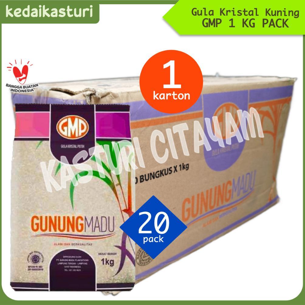 GMP 1kg Gula Pasir Kristal Kuning [1 Karton x 20 Pack]