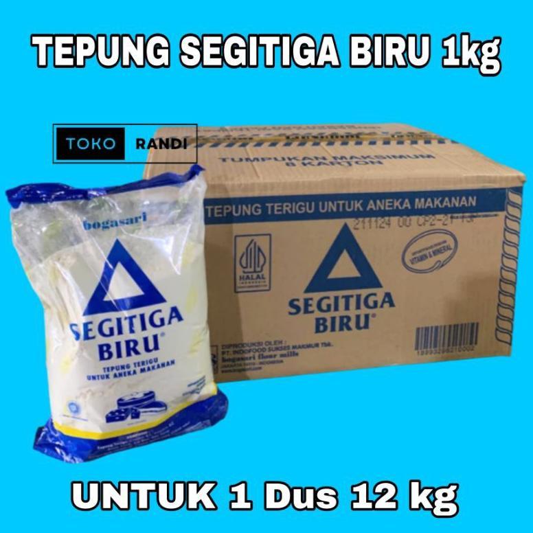 Tepung Segitiga Biru 1kg / 1 Dus 12 Kg