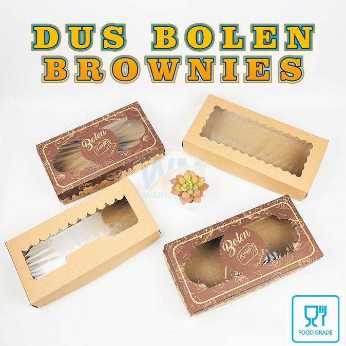 Bingbung- (Isi 50Pcs) Dus Bolen 24X10X5, Dus Bolen Pisang 24X12X5, Box Roti Cake, Food Grade Laminas