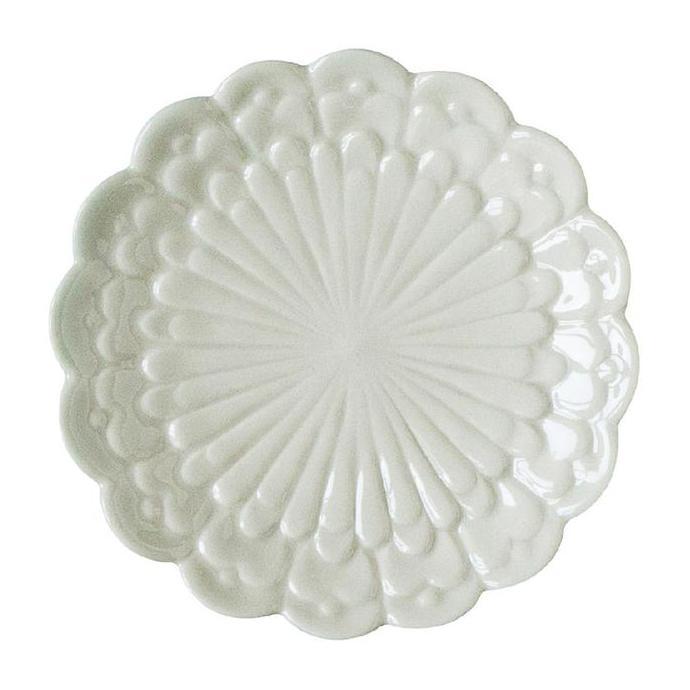 Bestone- Bread & Butter Plate Set / Set Piring Kue Jenggala Motif Gemitir Putih