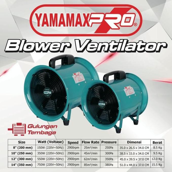 Terlaris Portable Blower 12" Yamamax Pro Kipas Blower Exhaust Angin 12 Inch