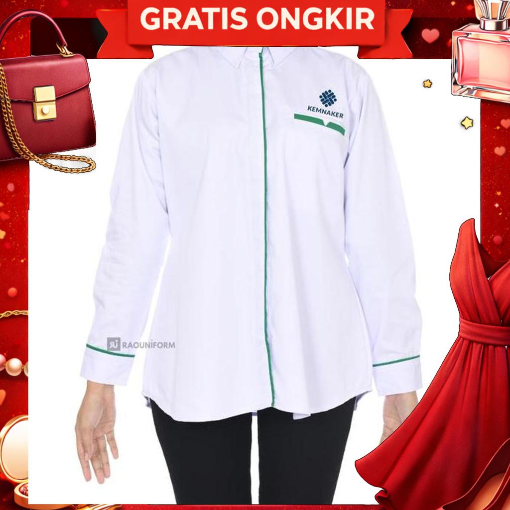 Kemnaker-Raouniform Seragam Kemnaker Wanita Baju Dinas Pns Seragam Kemnaker Panjang Pendek American 