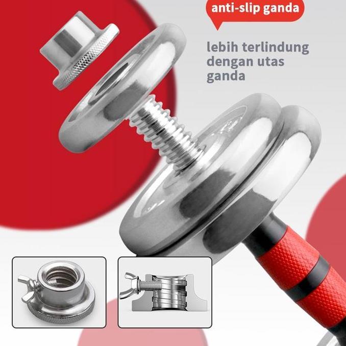 Hghtwee- Dumbbell Fitnes Rumahan, Dumbbell 20Kg, Dumbbell Besi, Khusus Fitnes