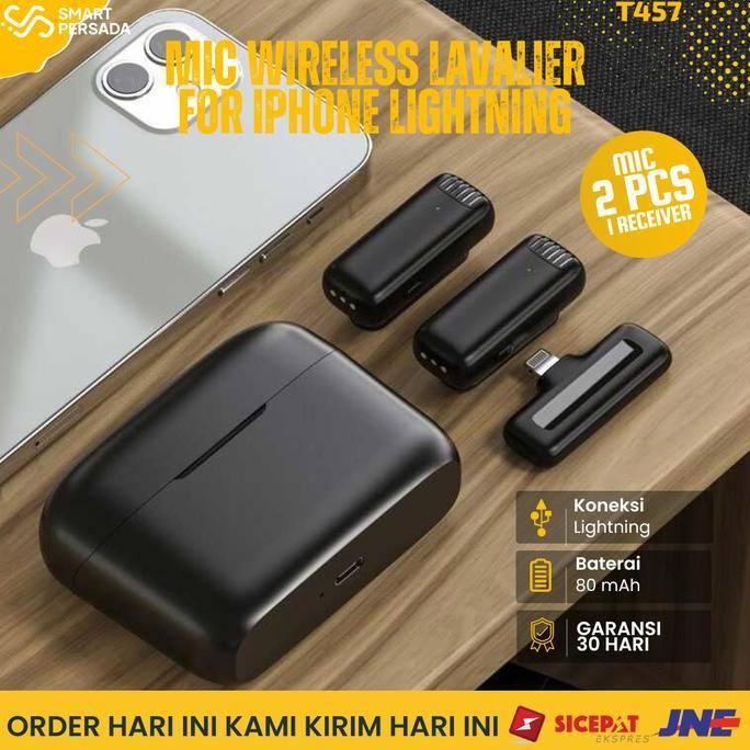 Mic Wireless Clip On Iphone Lightning Microphone Hp Vlog Live Podcast