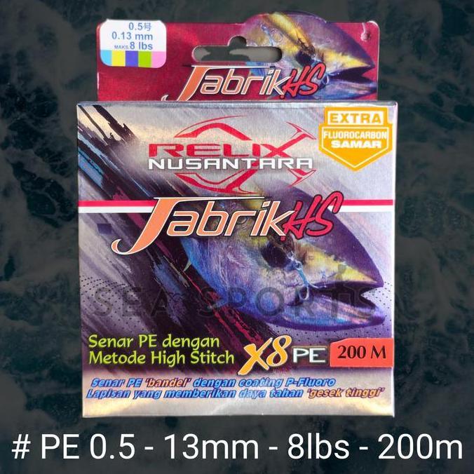 Fhistik- Senar Pe Jabrik Hs X8 Jabrik 200 Meter Jabrik 300 Meter Pe Relix Nusantara Multicolor Senar