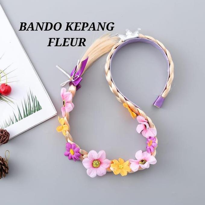 Terpopuler- Bajukiddie Bando Kepang Fleur Aksesoris Rambut Wig Princess Rapunzel
