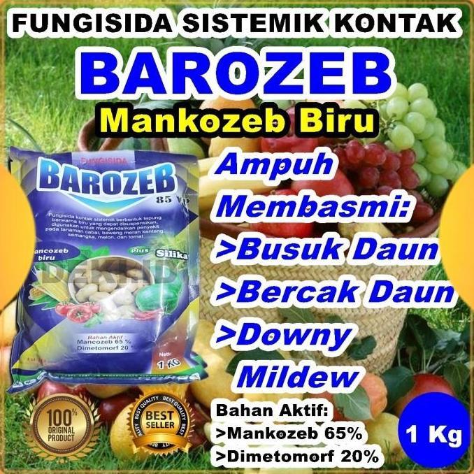 Taman- Barozeb 1 Kg Fungisida Kontak Sistemik Mankozeb Biru Plus Silika