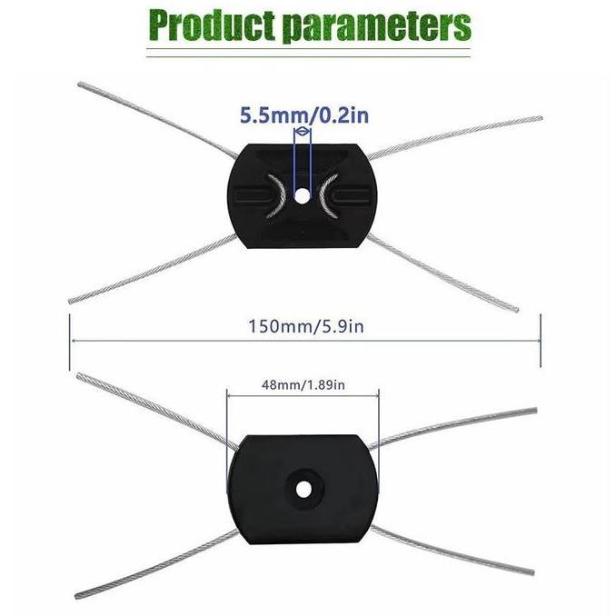 Taman- 5Pcs Mesin Potong Rumput Senar Ubtuk Tali Nylon Untuk Pembuat Rumput Tali Nilon Trimmer Line 