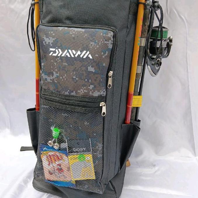 Fhistik- Tas Pancing Jumbo Daiwa Ransel Kotak Big Size Cordura Waterproof 100Cm Buat Joran Tegek Jor
