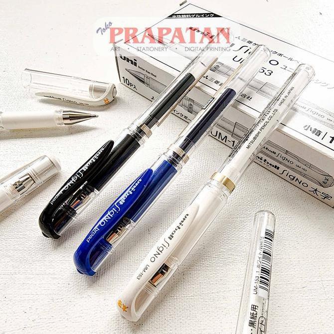 Whox- Uni Ball Gel Ink Roller Pen Signo Um-153 White/Black/Blue/Refill