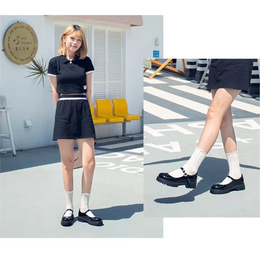 KUALITAS SUPER` Sepatu Docmart Wanita Lolita Sepatu Loafers Klip