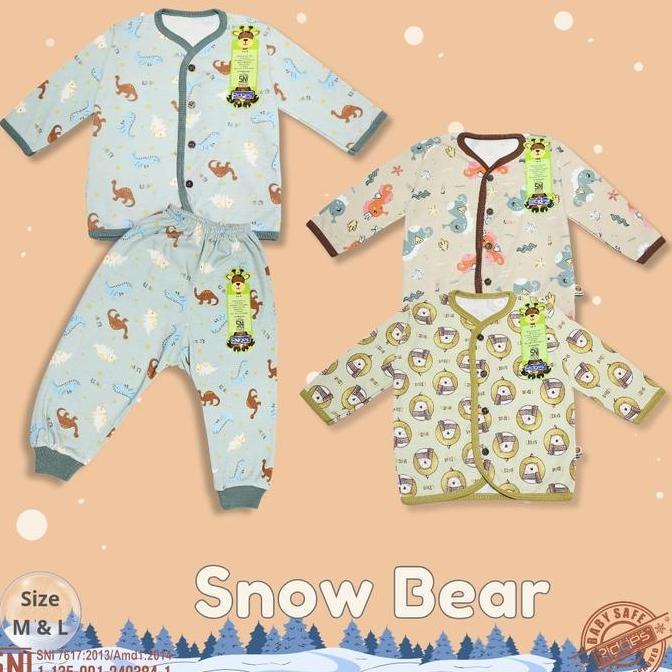 Larisbanget- Setelan Baju Bayi Panjang / Baju Tidur Anak / Piyama Anak Ridges Sni