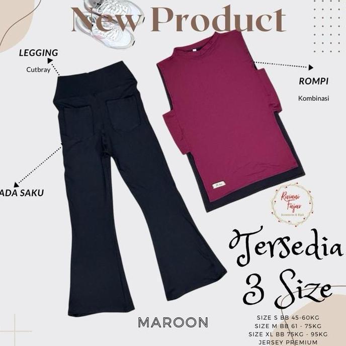 Terpopuler- One Set Baju Olahraga Kombinasi 2 Warna, Wanita, Hijab Jersey Syakila Muslim Sport Dewas