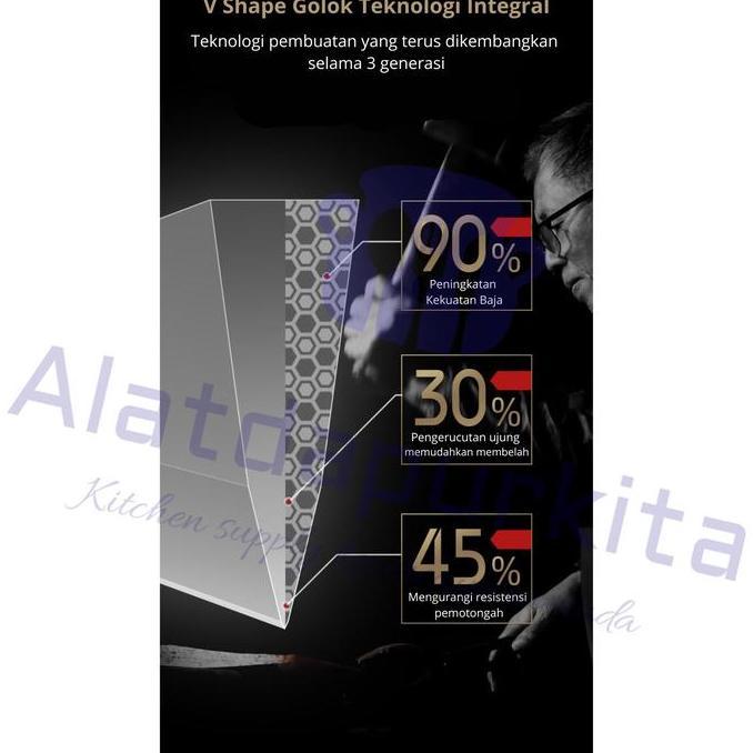 Lansungkirim- Pisau Potong Daging Cincang Super Tajam Parang Golok Cacah Tulang Jumbo Bahan Baja Sta