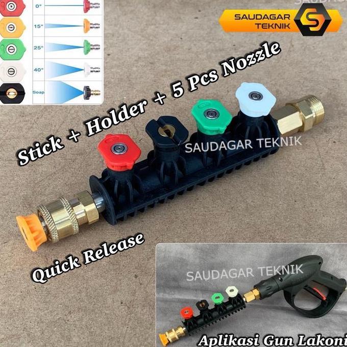 Promo Stik Gun Lakoni Laguna 70 Daytona 100 Stick Extension Quick Release Set Nozzle Sprayer 5 Pcs +