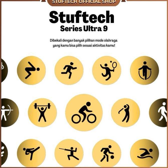 Stuftech Ultra 9 Series Amoled | Smartwatch New Generation Layar Jam