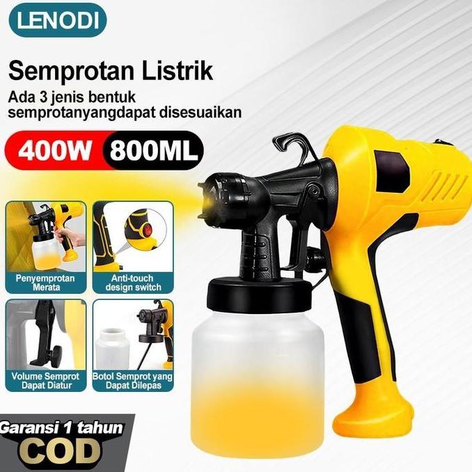 Murah Lenodi  800Ml Alat Semprot Listrik Electric Spray Alat 400W/Paint Semprot Cat Alat Semprot Cat