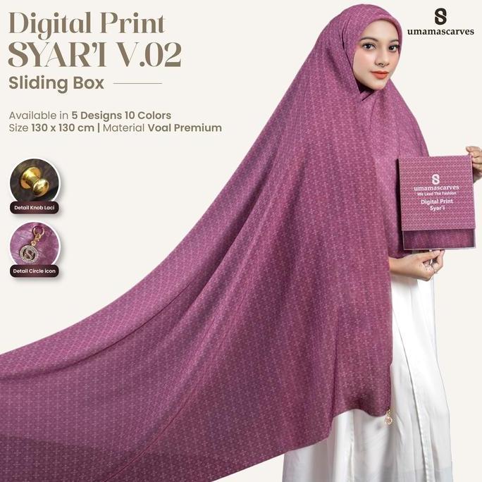 Terpopuler- [Terbaru] Syari Motif Box Digital Jumbo - Umama Scarves