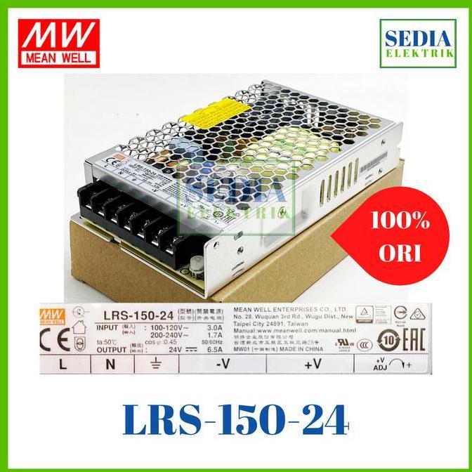 Kirimlangsung- Power Supply Mean Well Lrs-150-24 Lrs 150 24 Lrs150 24 Lrs15024