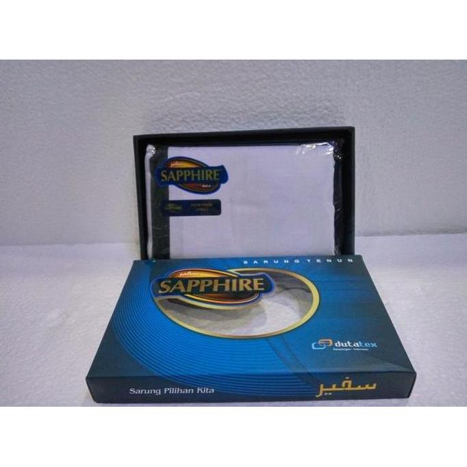 Sale 1 Kodi (20 Bh) Kain Sarung Muslim Pria Dewasa Merk Sapphire Putih