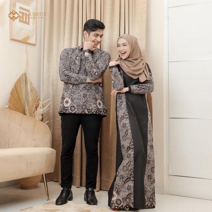 Gamis Batik Couple Syar'i Ria Ricis Dan Teuku Ryan Batik Couple Felisha [FREE BOX EXCLUSIVE]