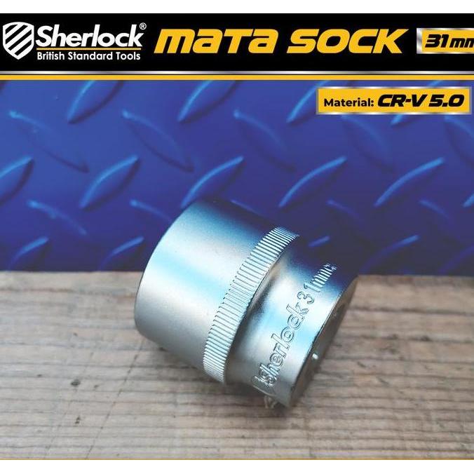 Alatlengkap- Sherlock 1/2 Inch Kunci Shock 31 Mm 6 Pt/ Mata Sok /Sock