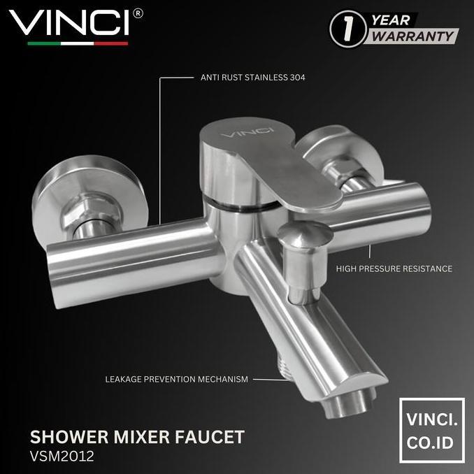 Serbaledeng- Vinci Keran Mixer Shower Bathtub Kran Air Mandi Panas Dingin Tembok