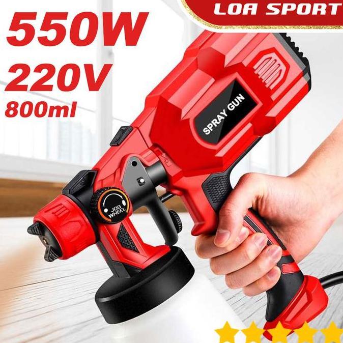 Promo Mesin Spray Gun Alat Semprot Cat Tembok Dinding Rumah 550W 800 Ml