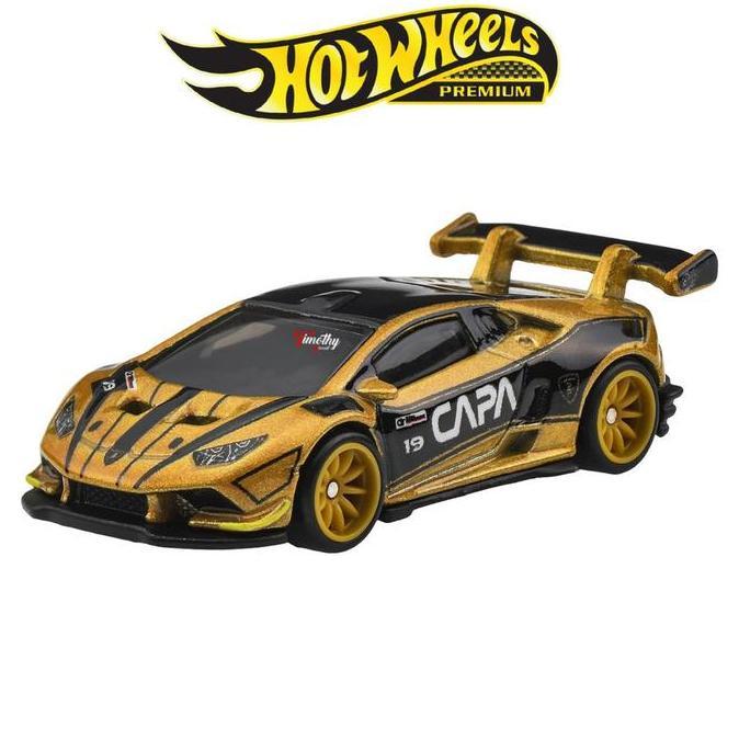 Hot Wheels Premium Pop Culture Lamborghini Huracan LP 620-20 Super Trofeo Gold Grand Turismo Balap