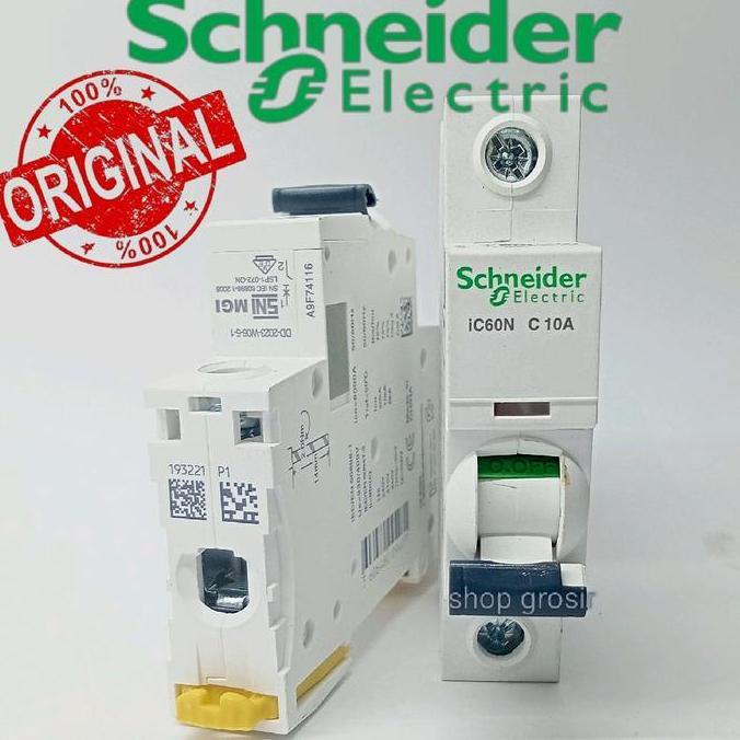Promo MCB 1p 10a mcb 1phase 10ampere schneider original Diskon
