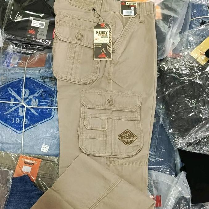 Celana Cargo Kendy Panjang Pria Katun Premium - Hitam, Ideal untuk Santai dan Kantor - Kerja Casual