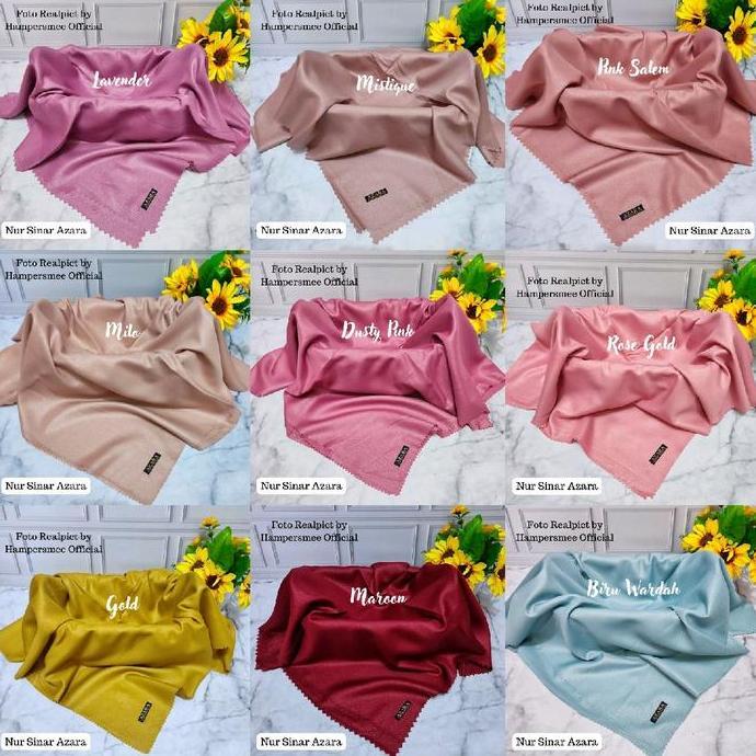 Thebest- [ BISA COD ] JILBAB SYARI GLOWING 130x130 HIJAB MEWAH LUXURY NUR SINAR AZARA UMAMA KERUDUNG