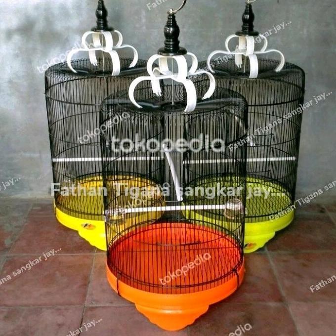 NEW KANDANG BURUNG BESI BULAT JUMBO DIAMETER 42CM INPORT BEST