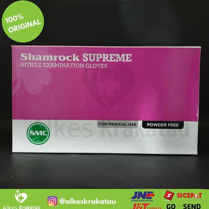 Sarung Tangan Shamrock Nitrile Powder Free Biru / Handscoon Nitril