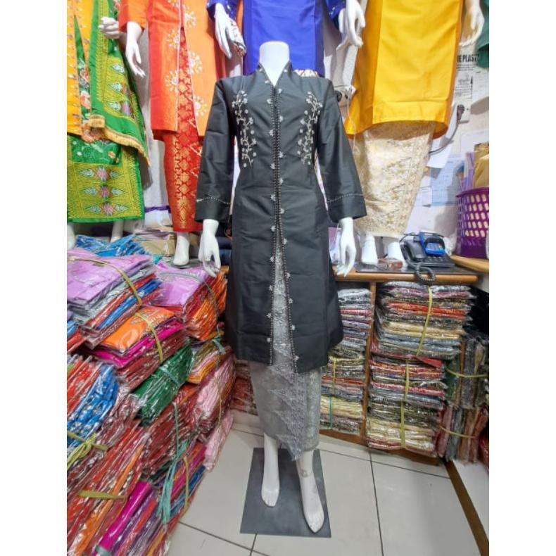 Discount Fk-Kebaya Kurung Taffeta Malaysia Motif Teratai // Atasan Kebaya Kurung Taffeta Melayu // K