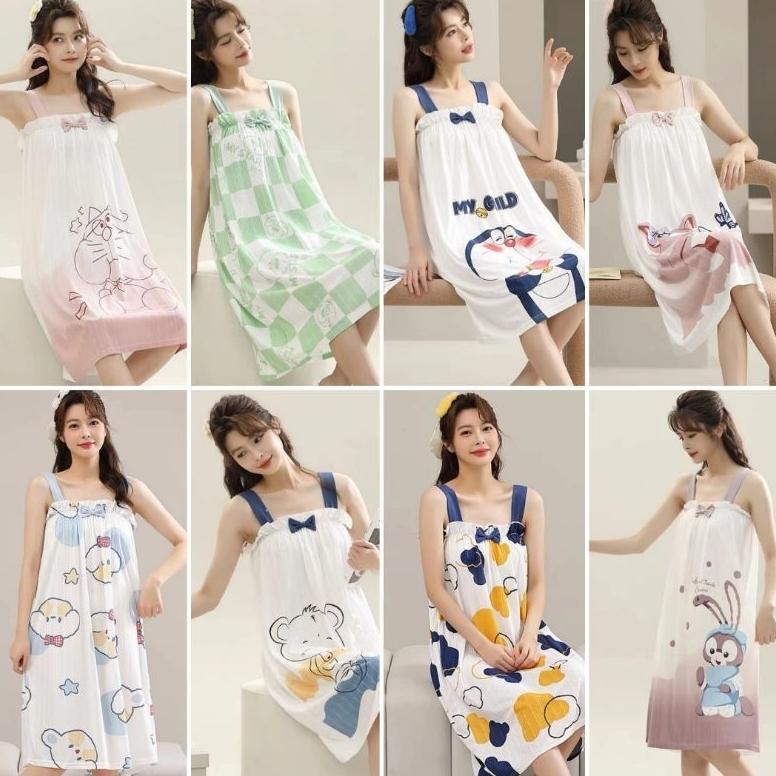 Murah Daster Tali Satu Import +Cup Bra/Daster Singlet Wanita Import