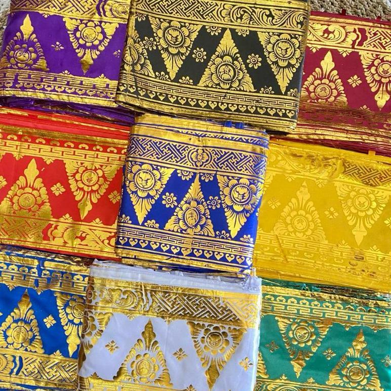 Murah Ider Ider Selendang Prade Bali Meteran | Kain Prade Emas