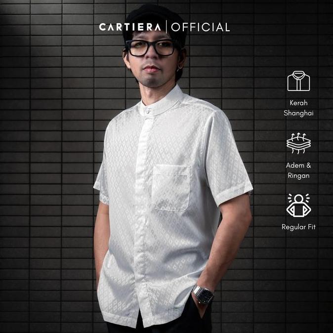 Cartiera Omar Baju Koko Pria Kemeja Lengan Panjang Baju Muslim Premium Regular Fit