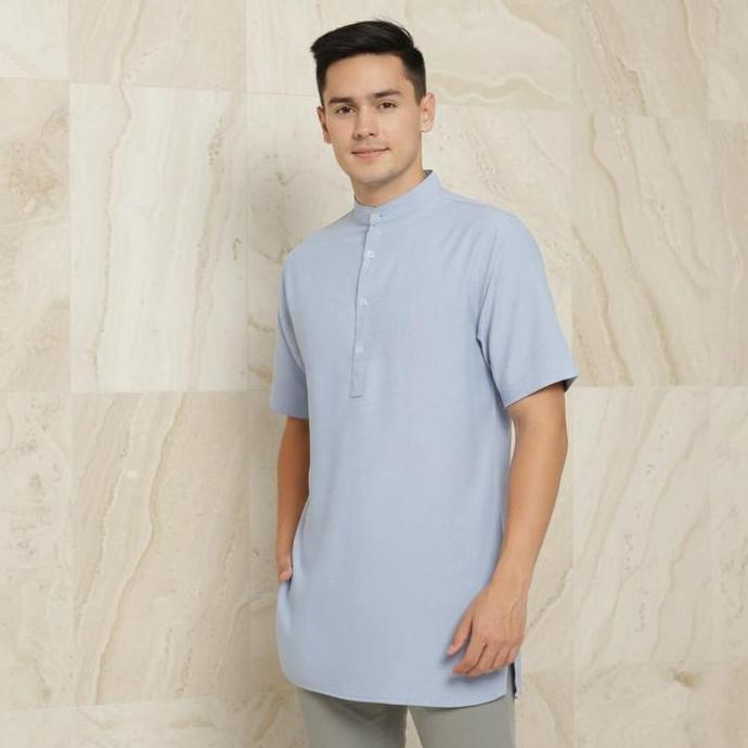 Toraformen - Ankara Kemeja Koko Pria Muslim Lengan Pendek Baju Kantong